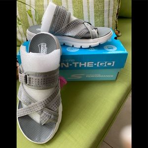 Skechers Go Walk Sandals Gray size 8